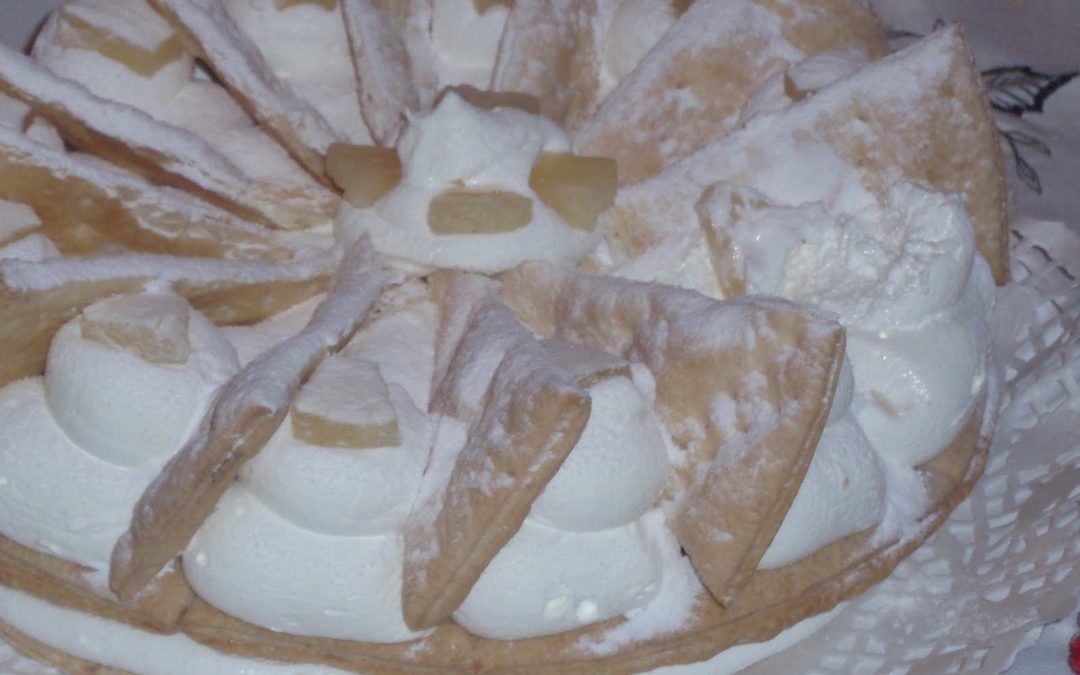 Tarta de piña y merengue suizo para Tito