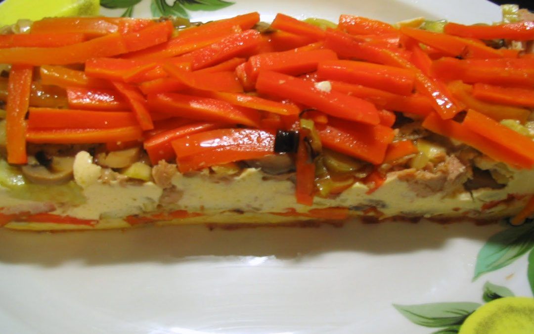 Pastel de verduras y atún