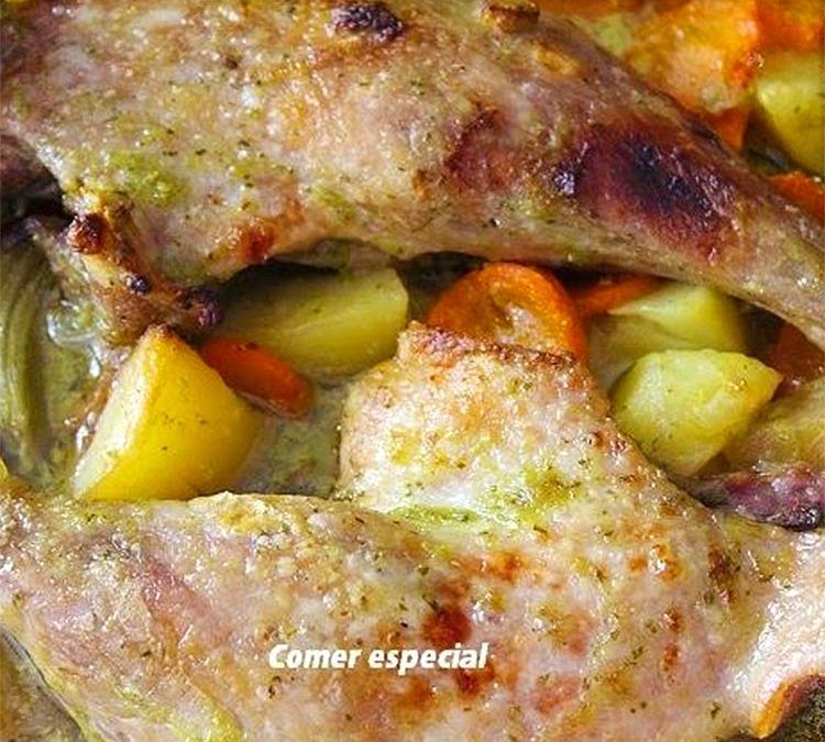 Muslos de pollo asados al horno